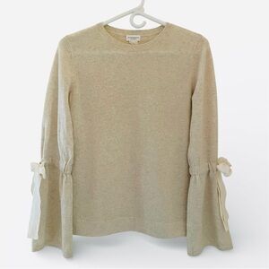 Club Monaco Cashmere Size XS Bell Sleeve Sweater in Pearl